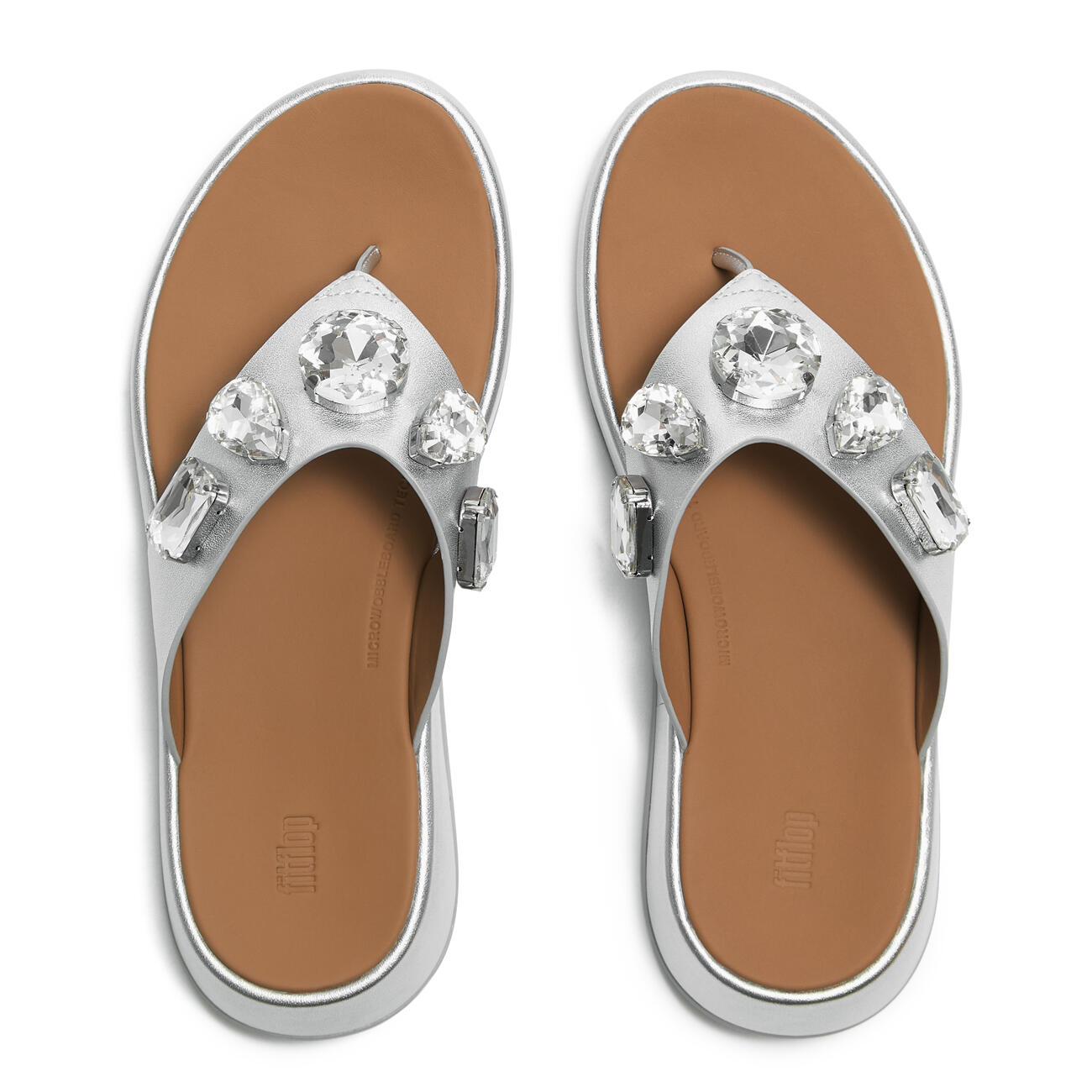 FitFlop F-Mode Sandales à bride avant en cuir Ultra-Jewel 5/7