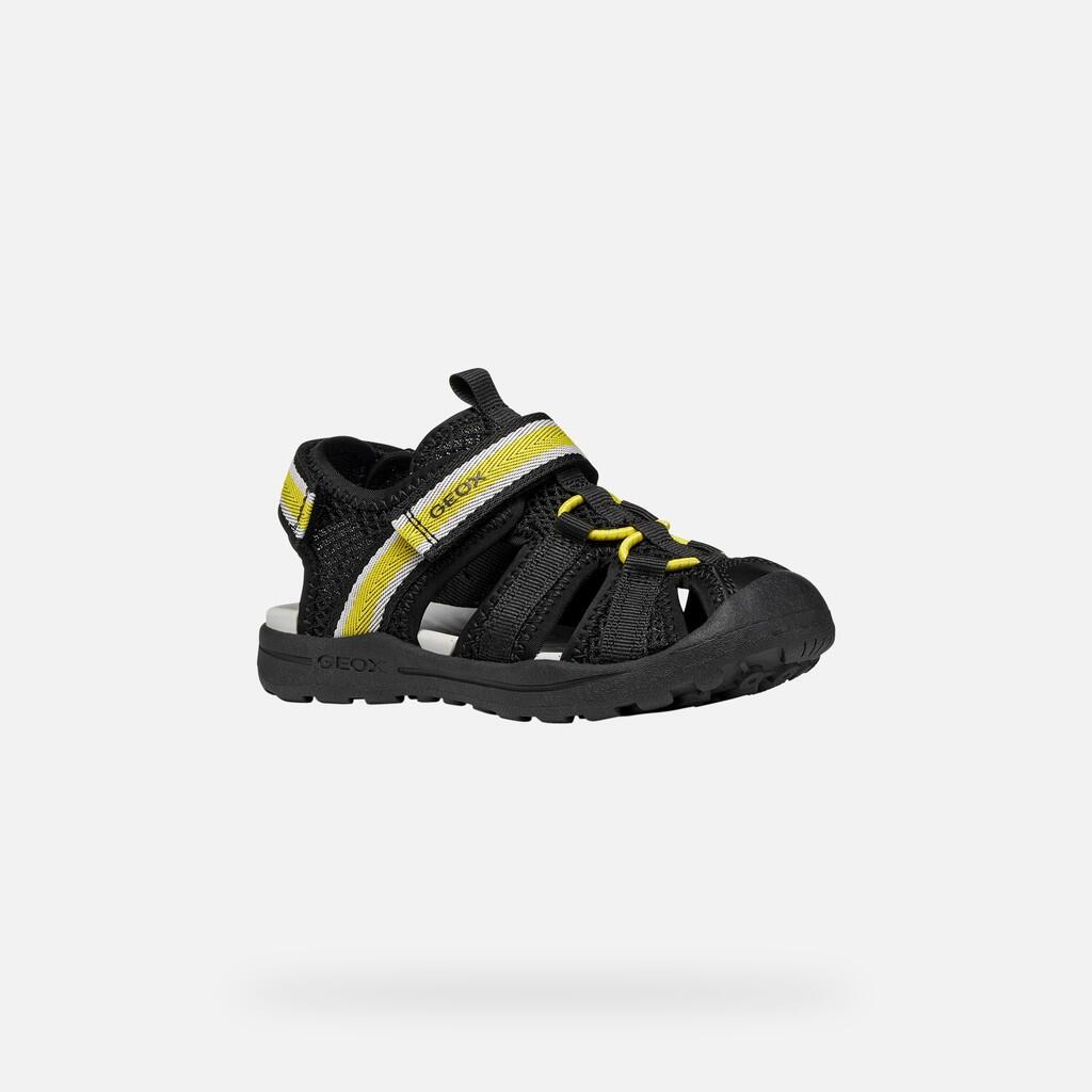 Sandales Garçon J VANIETT BOY Noir/Jaune 4/7