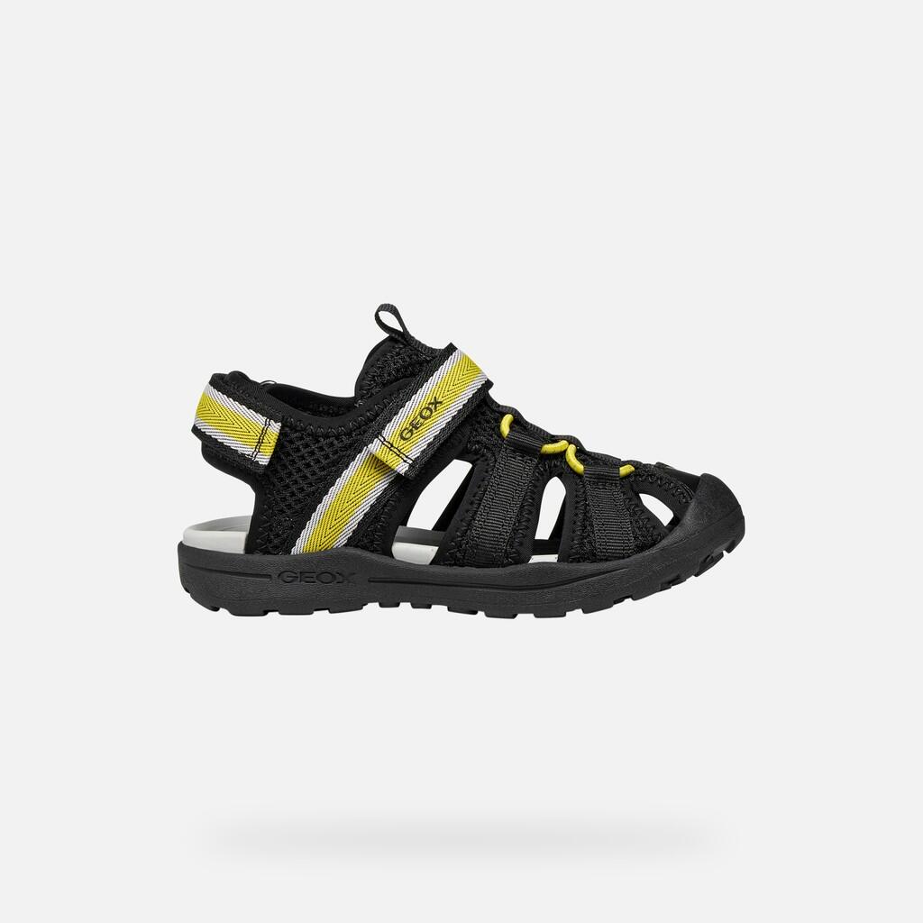 Sandales Garçon J VANIETT BOY Noir/Jaune 2/7