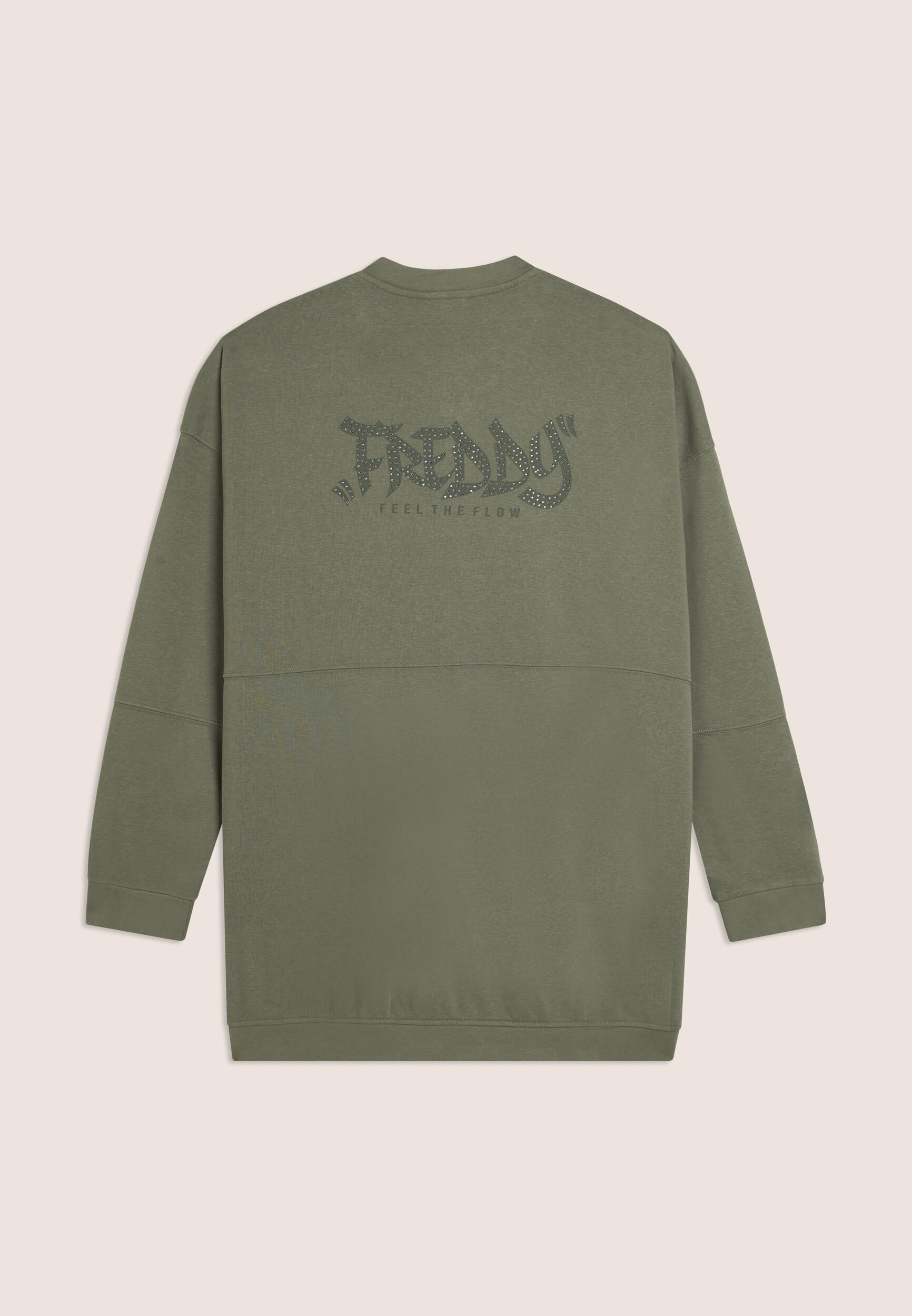 Felpa Zip Oversize grafica posteriore "Feel the Flow" 2/3