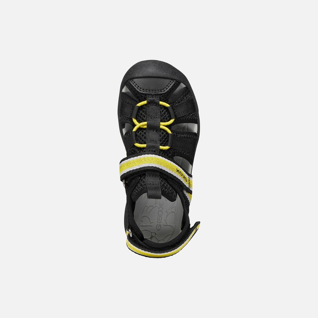 Sandales Garçon J VANIETT BOY Noir/Jaune 7/7