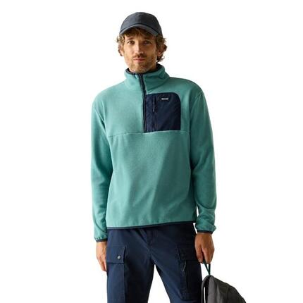 Haut Polaire À Col Montant Zippé Motif/style Panneau Contrasté FRANKIE Homme
