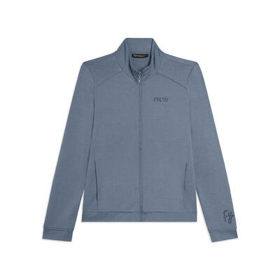 Felpa Zip e fondo asimmetrico con logo FREDDY in strass