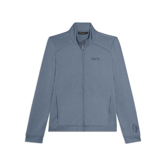 Felpa Zip e fondo asimmetrico con logo FREDDY in strass