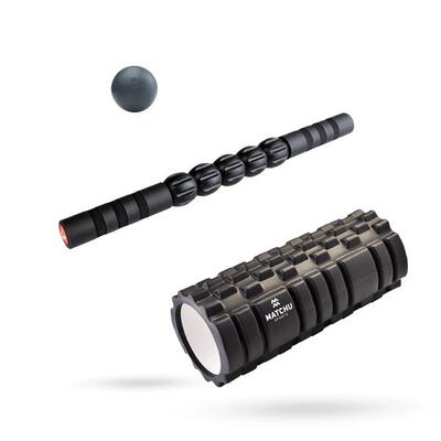 Foam roller set 3 in 1 - eva-foam, rubber, kunststof