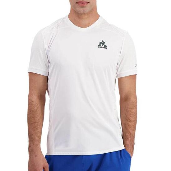 Maillot de Sport Blanc Homme Le Coq Sportif Tennis Pro