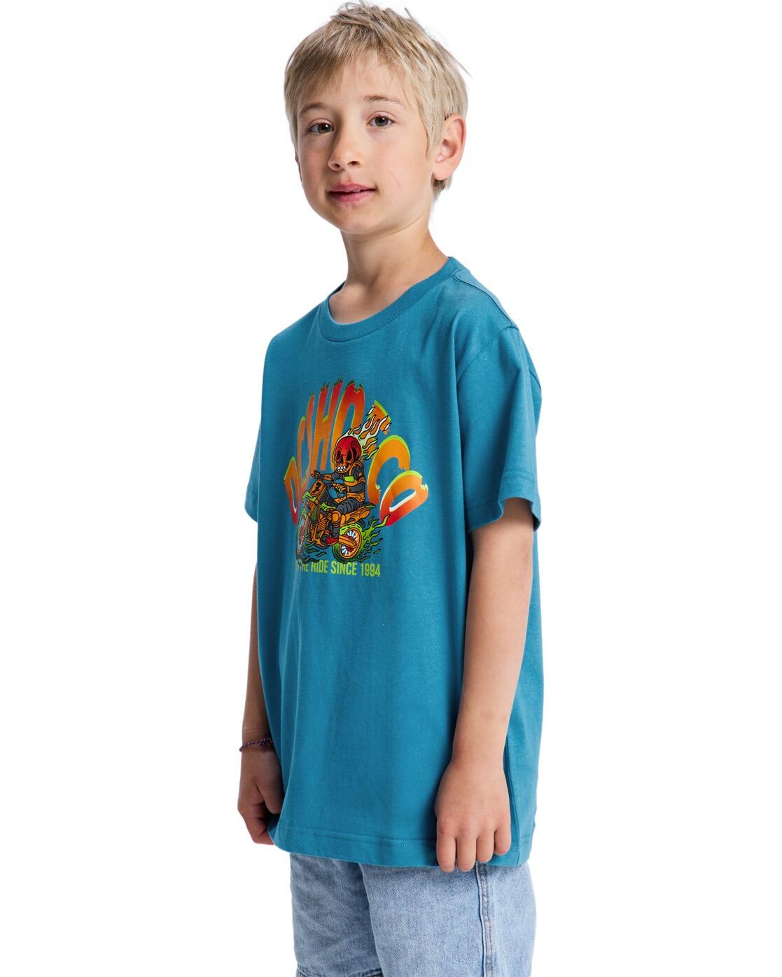 Camiseta de manga corta BRAP THE RIDE Azul Niño 3/4
