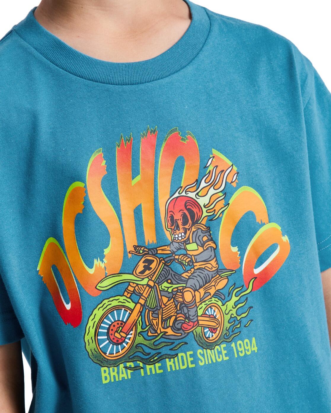 Camiseta de manga corta BRAP THE RIDE Azul Niño 4/4