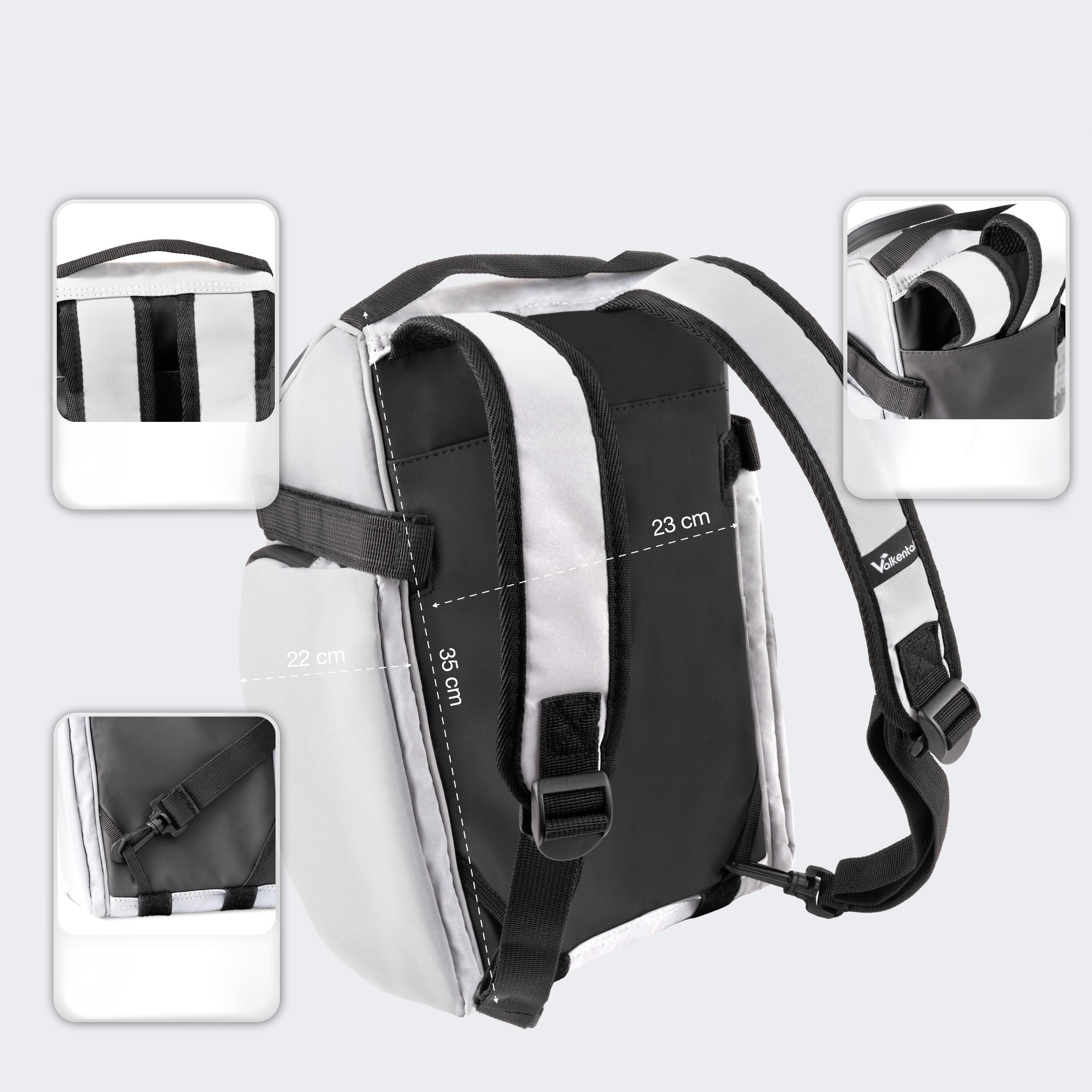 Fahrradtasche Gepäckträgertasche, Rucksack und Umhängetasche mit Tragegriff 14L 4/7