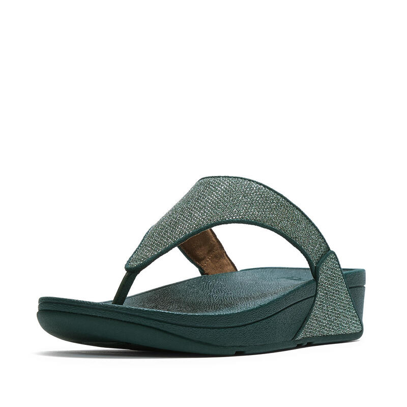 FITFLOP FitFlop Lulu Shimmerglitz Toe-Post Sandalen  DIEPE OCEAAN 42