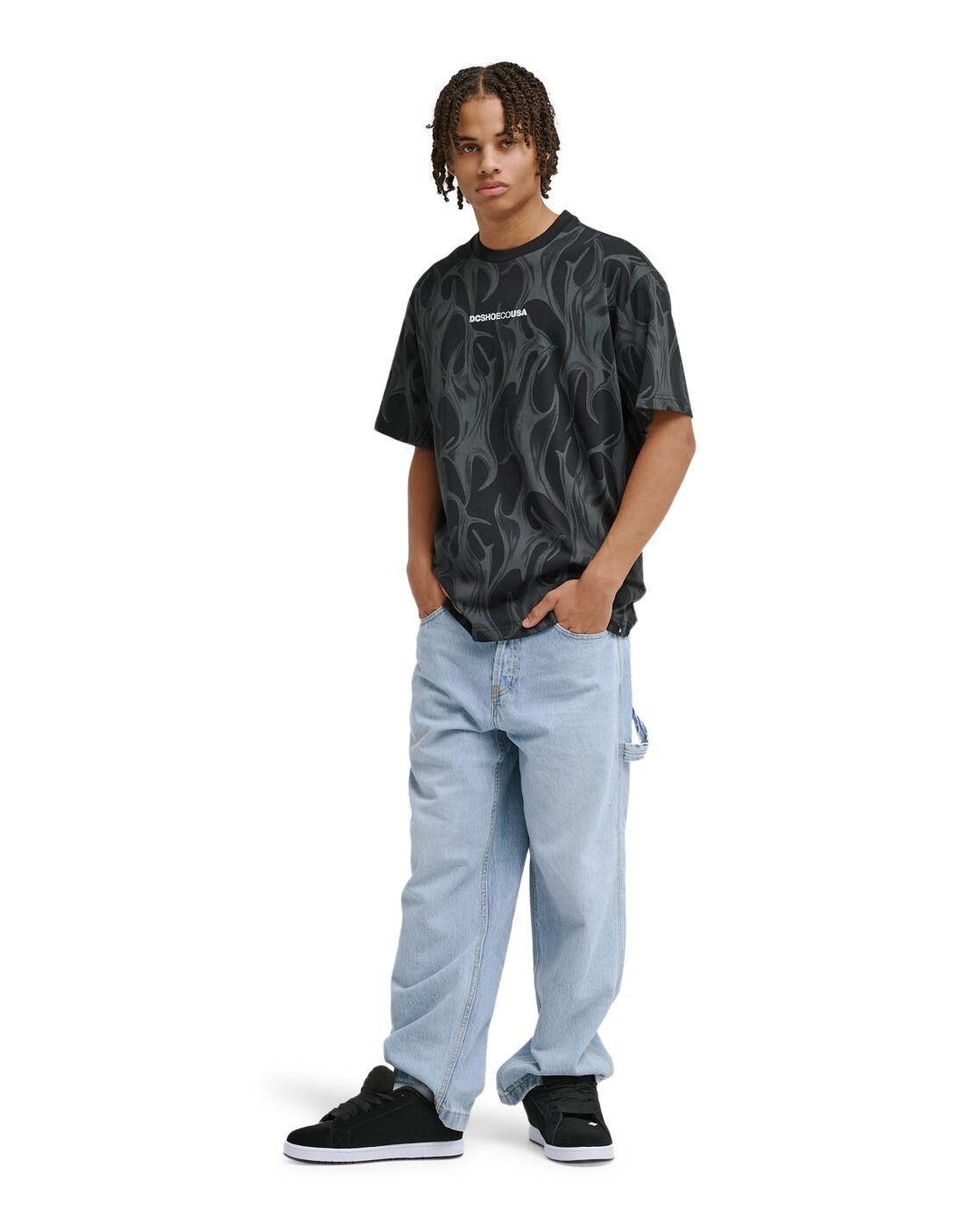 T-Shirt DC LIQUID FUEGO Schwarz Herren 4/4