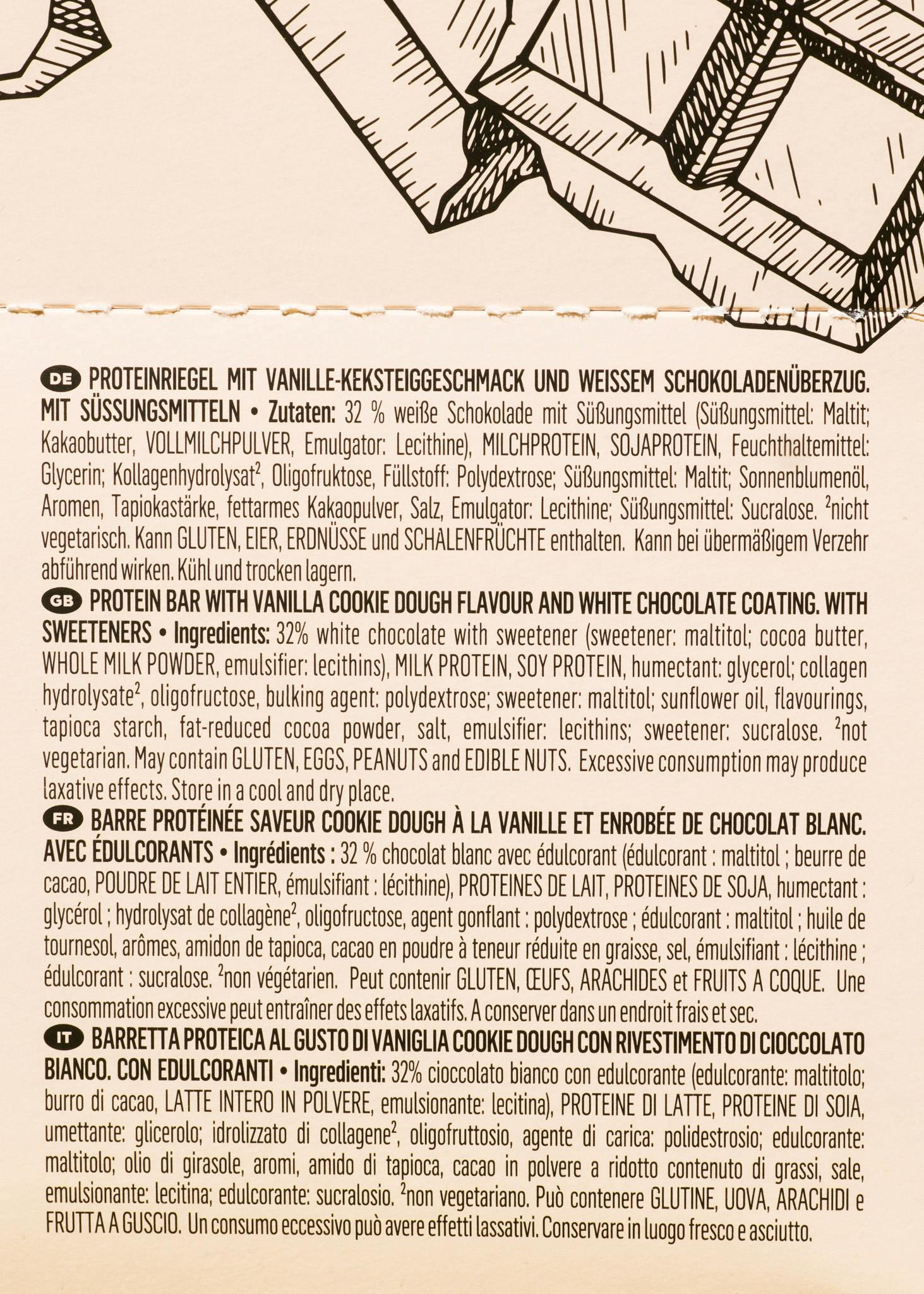 Barre protéinée crunchy cookie dough vanille 12 x 60 g 7/7