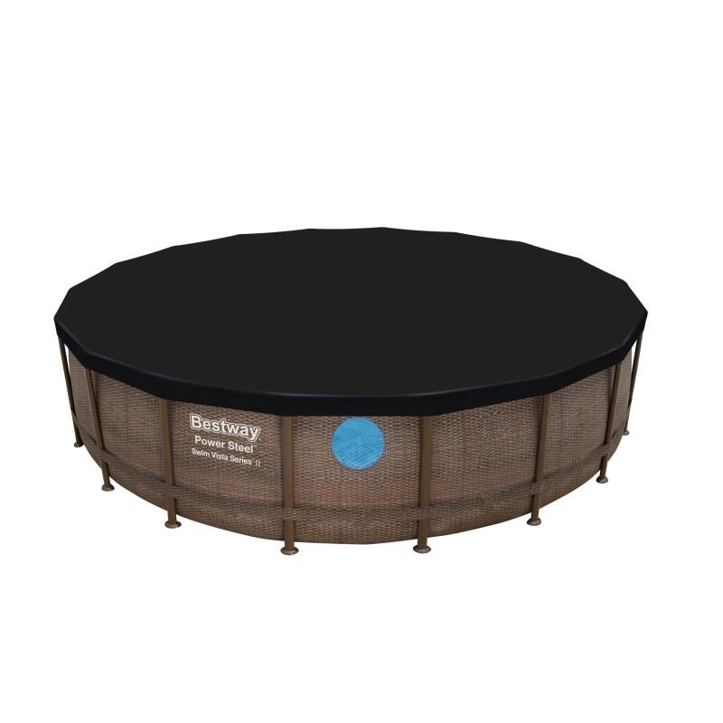Copertura Bestway-piscine con struttura  da 549cm e con pareti in acciaio 488cm 7/7