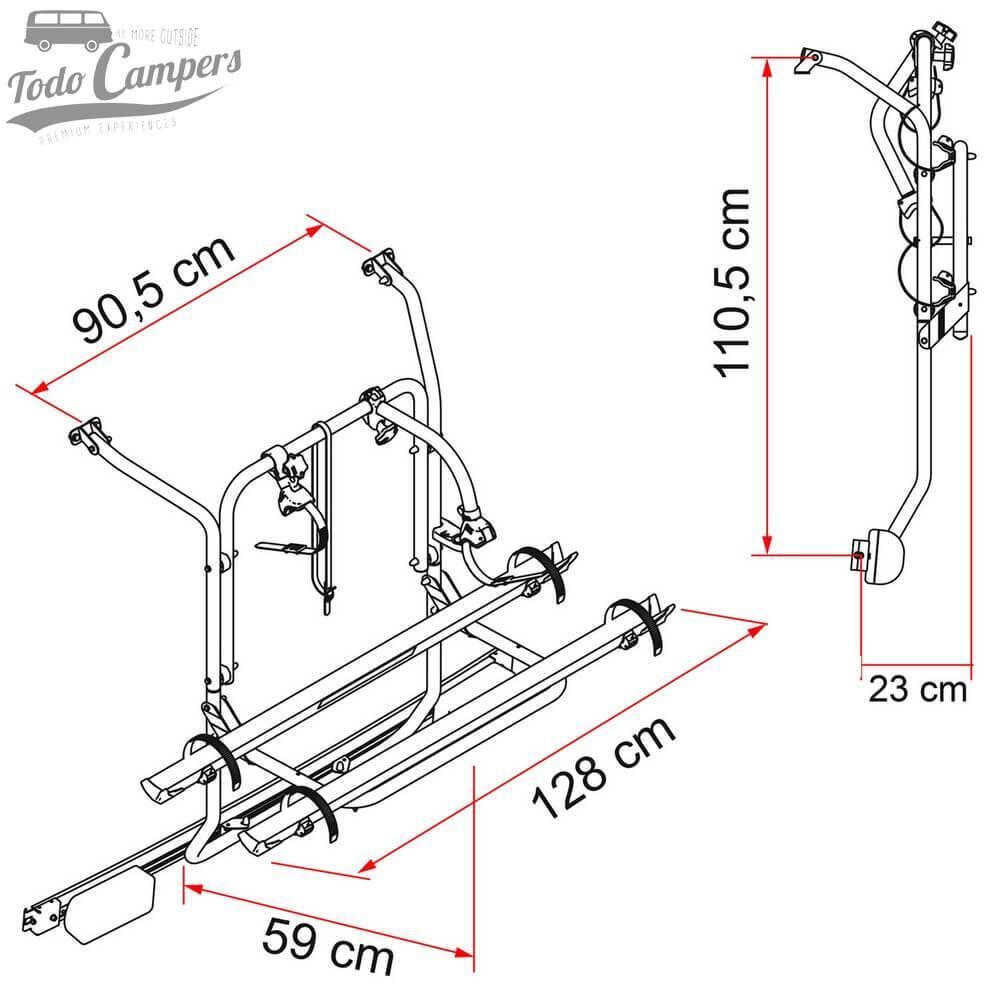 Portabicicletas Fiamma Carry Bike para Mercedes Vito y Viano 04-14 con Portón 2/4