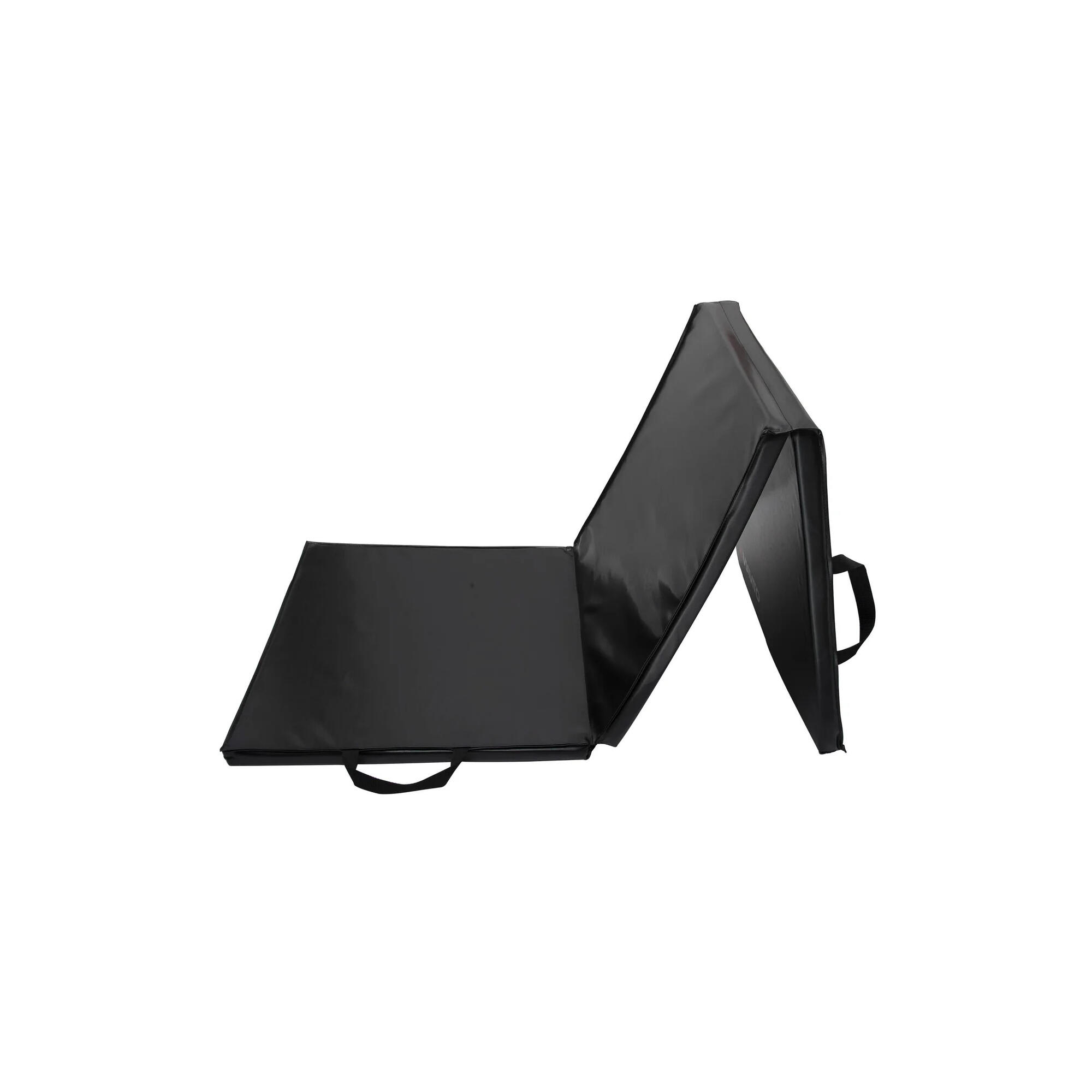 Tapis d'exercice fitness Viavito - Pliable 3 parties - Poignées de transport 3/4
