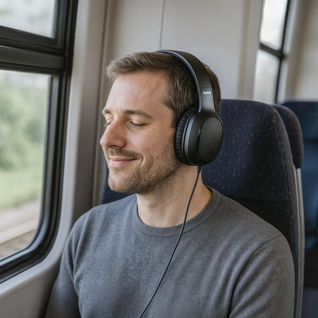 HAMA Kopfhörer Fun C, On-Ear USB-C Mikrofon, Schwarz 6/6
