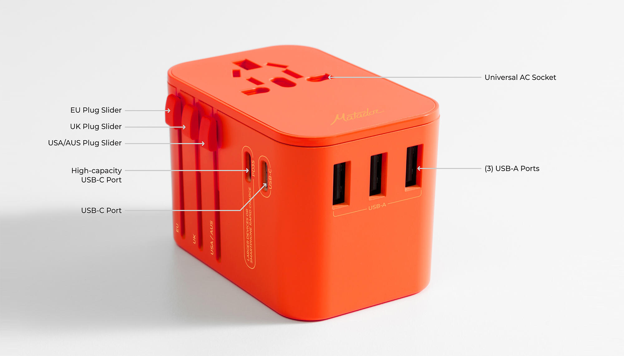 Matador Global Travel Adapter orange 7/7