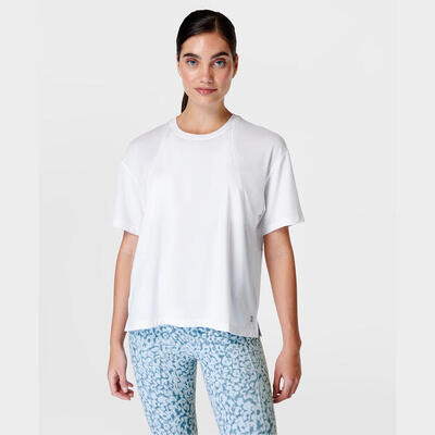 Sweaty betty soft flow studio t-shirt wit xs