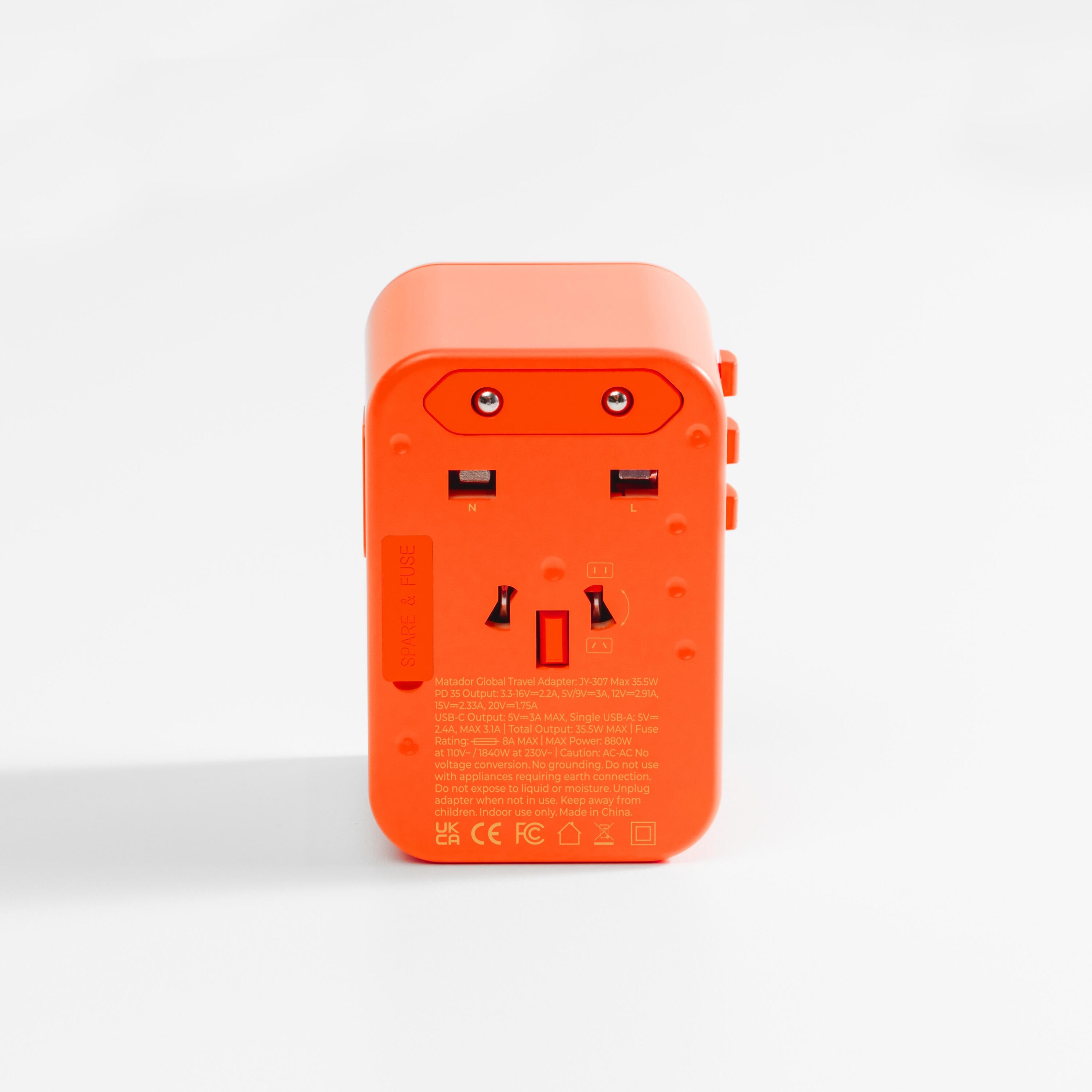 Matador Global Travel Adapter orange 6/7