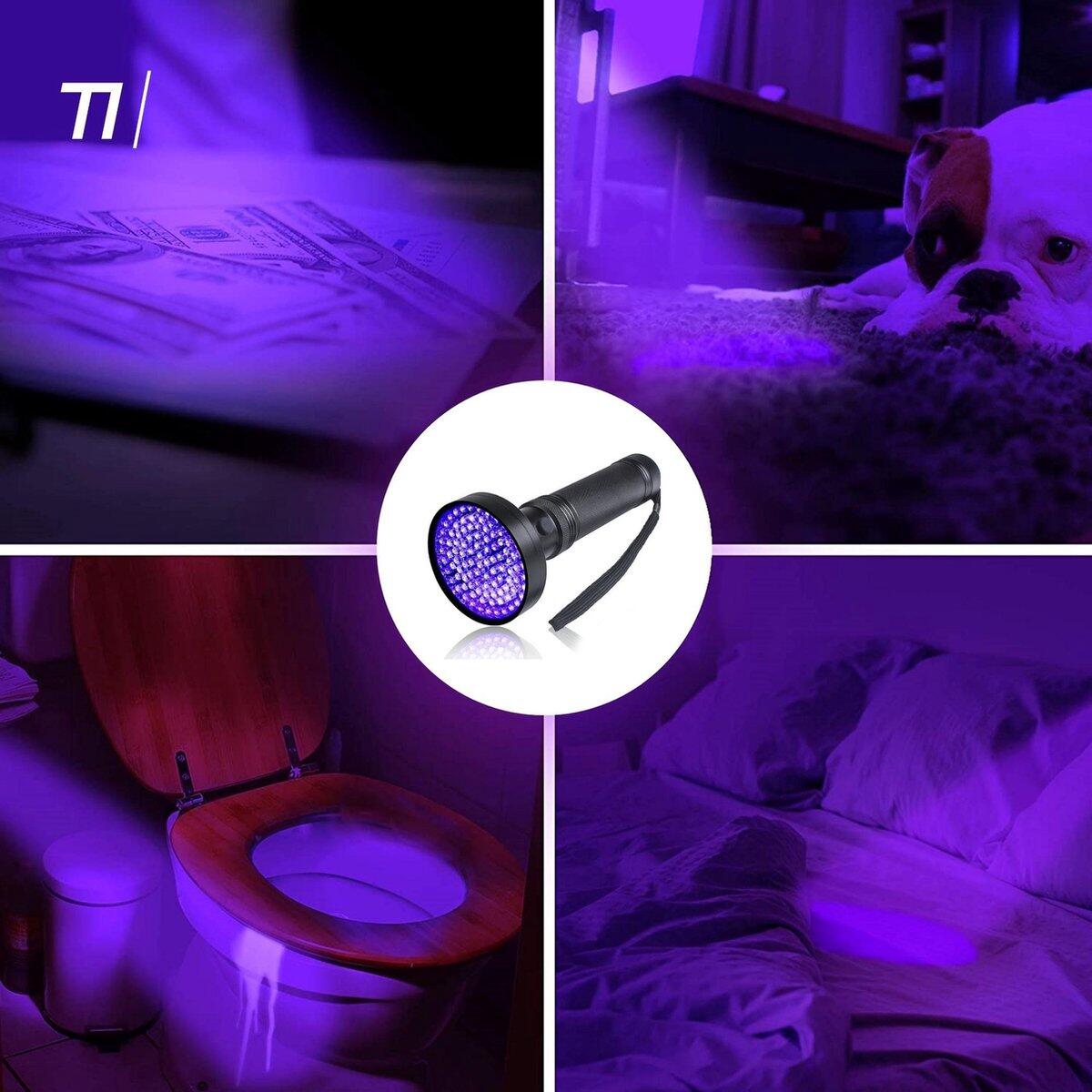 Lampe torche UV - 100 LED ultraviolettes - 395 nm 4/6