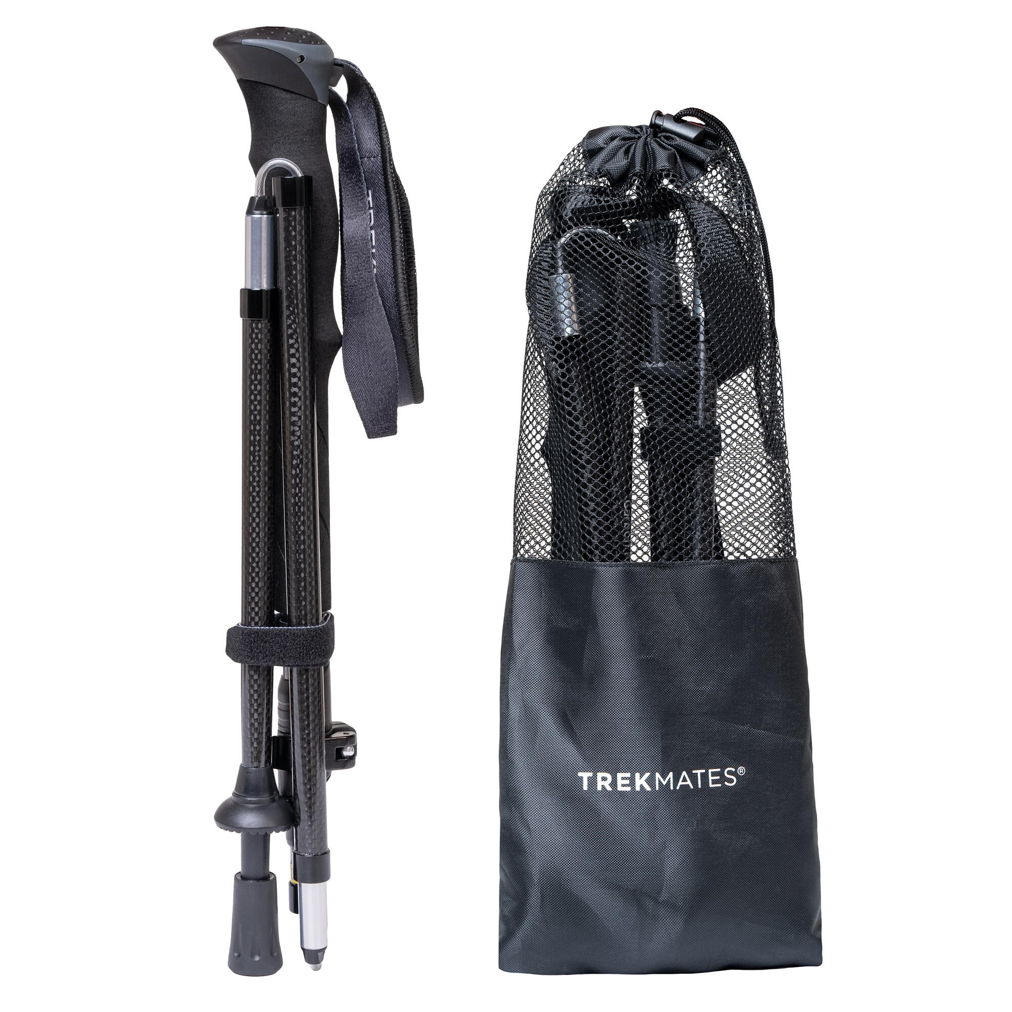 Trekmates - Faltbarer Carbon Leichter 5-Teiliger Wanderstock Paar 2/5