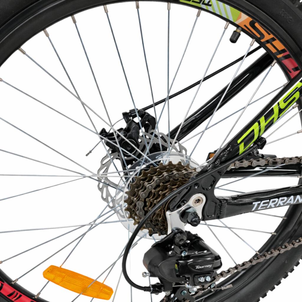 DHS Terrana 2423 Kinderfahrrad – 24 Zoll, Modell 2026, Grün-Schwarz 6/7