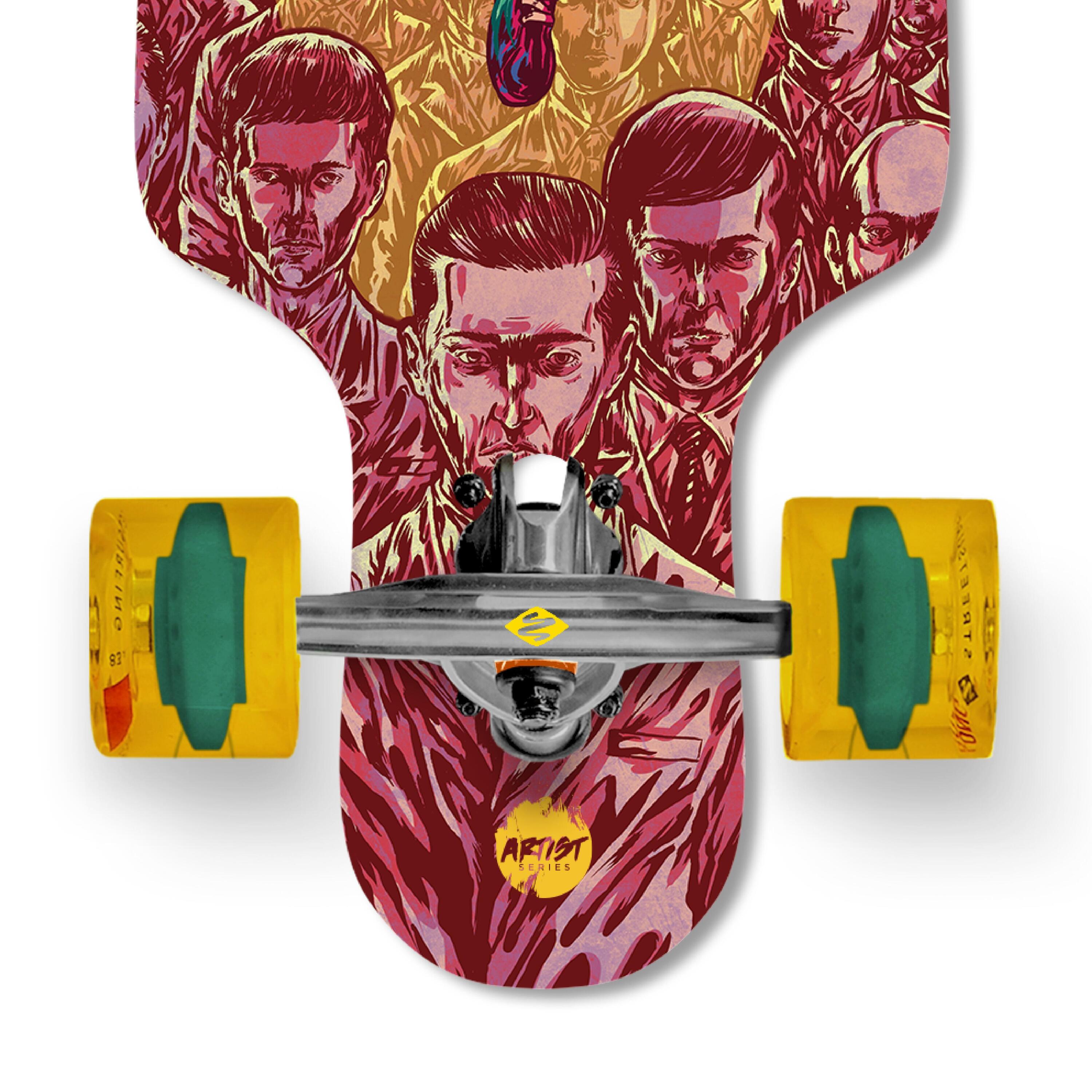 Longboard Curve Drop Through Freeride 39" True Colors 3/5