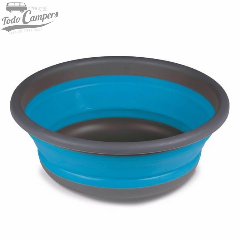 Cuenco / barreño plegable de silicona azul de 9 litros - 37,5 x 14 cm 2/7