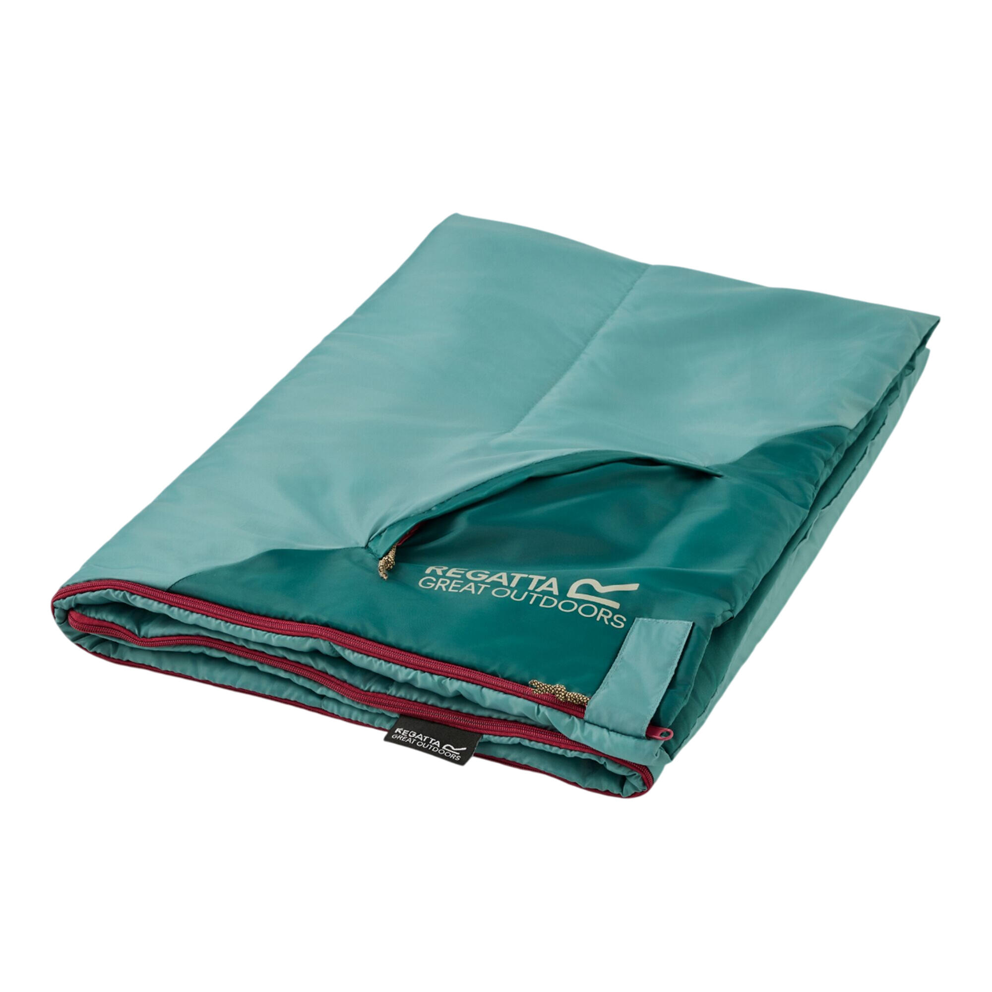 Sac De Couchage Ouverture Gauche PAVEN Enfant (Bleu Clair / Bleu Sarcelle) 2/5