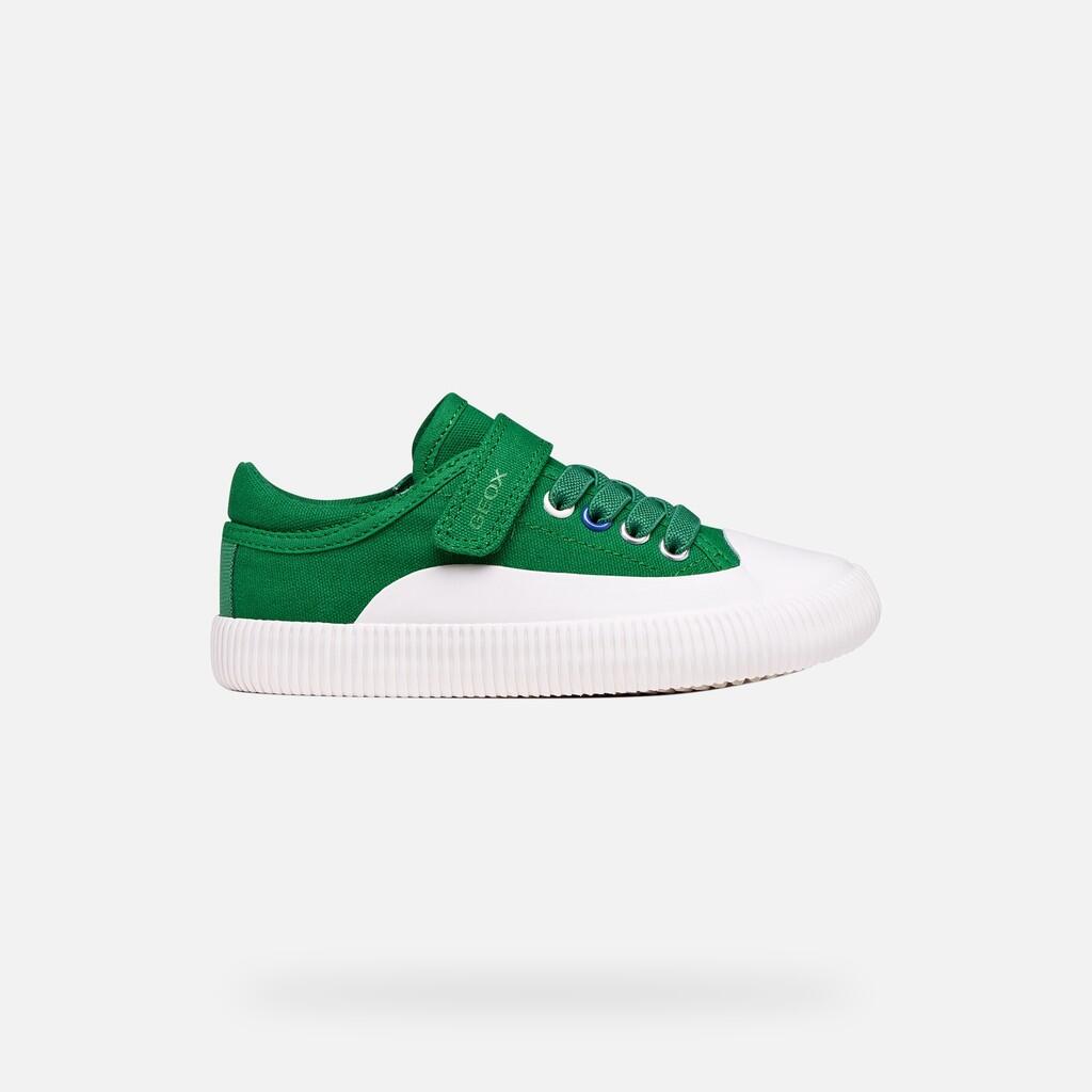 Baskets Garçon J TIPPESTE BOY Vert/Blanc 2/7
