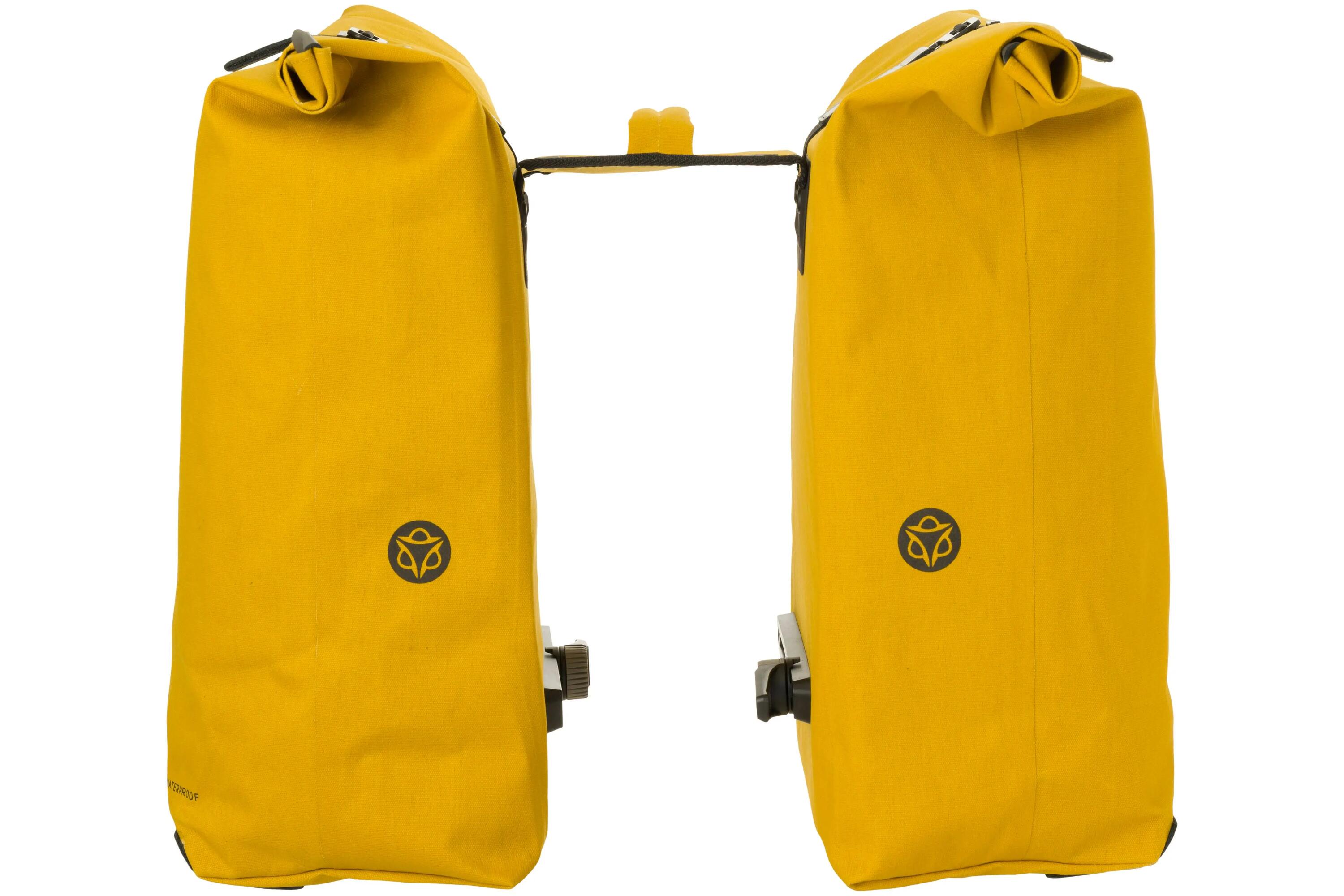Sacoche double de vélo Convoy Clean imperméable roll-top jaune 5/6