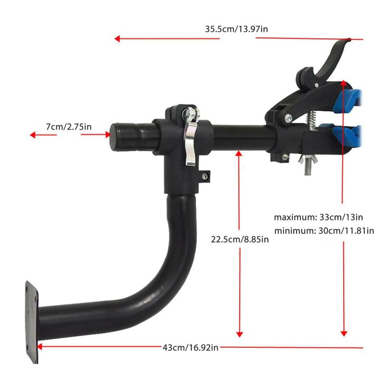 suport perete reparație bicicletă clește eliberare rapidă 30 kg inox