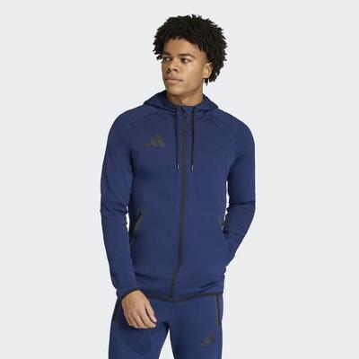 Adidas herenhoodie tiro 26 travel - slim fit, rits vooraan