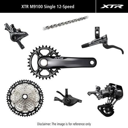 Mechanisches Mono-Disk-Bremsen-Kit mit 4 Kolben Shimano XTR M9120 I-Spec EV