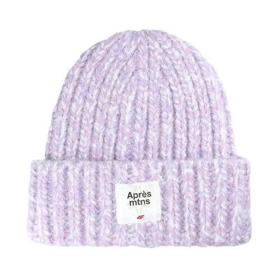 4f beanie dames f572 paars gemêleerd