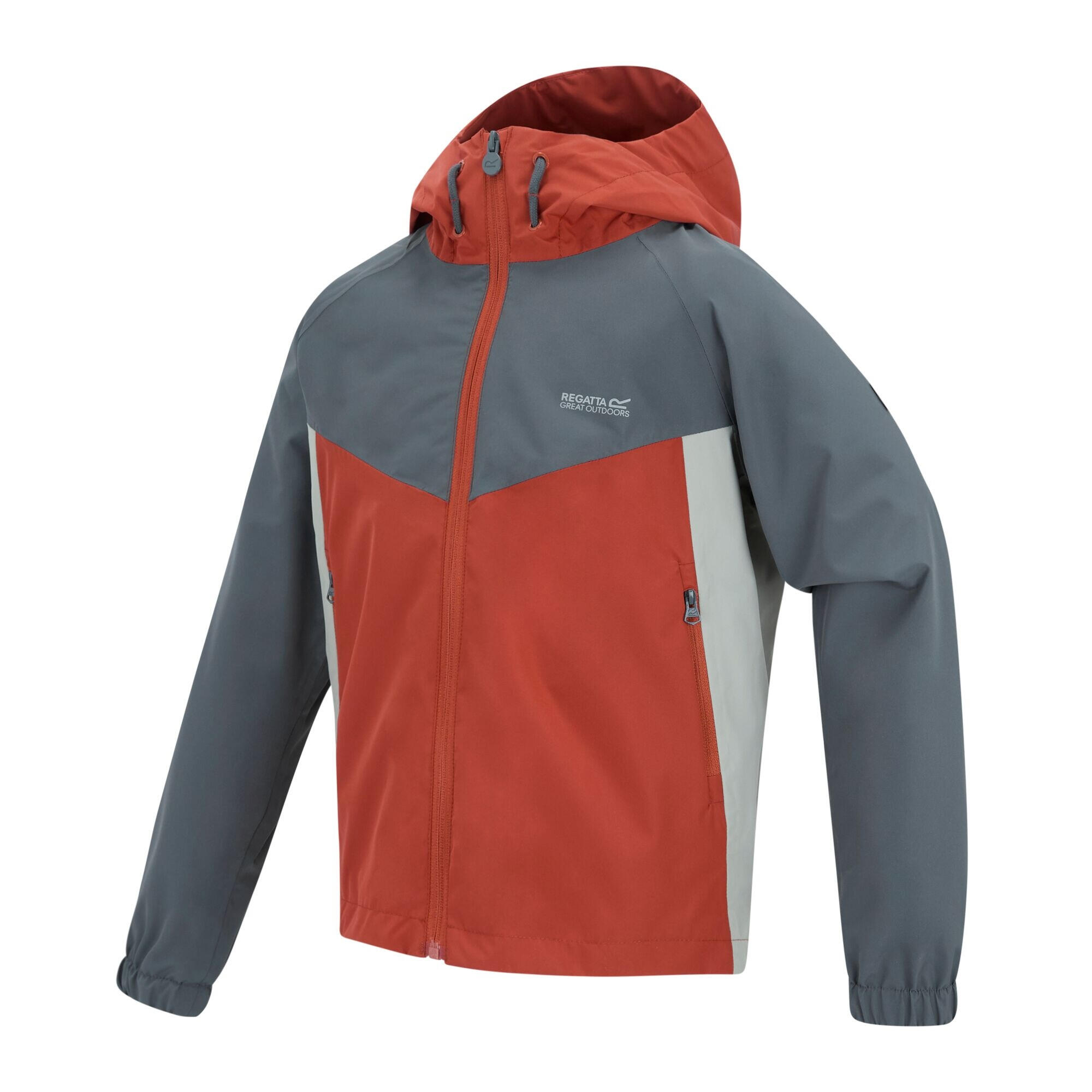 Veste Imperméable HANLEIGH Enfant (Orange Foncé / Blanc Cassé / Gris Foncé) 3/5
