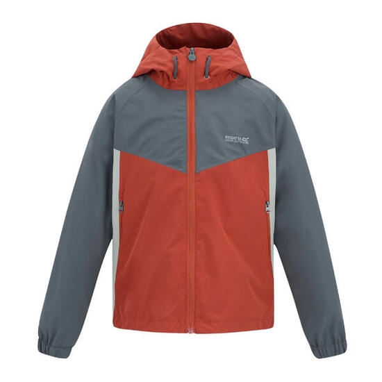 Veste Imperméable HANLEIGH Enfant (Orange Foncé / Blanc Cassé / Gris Foncé)