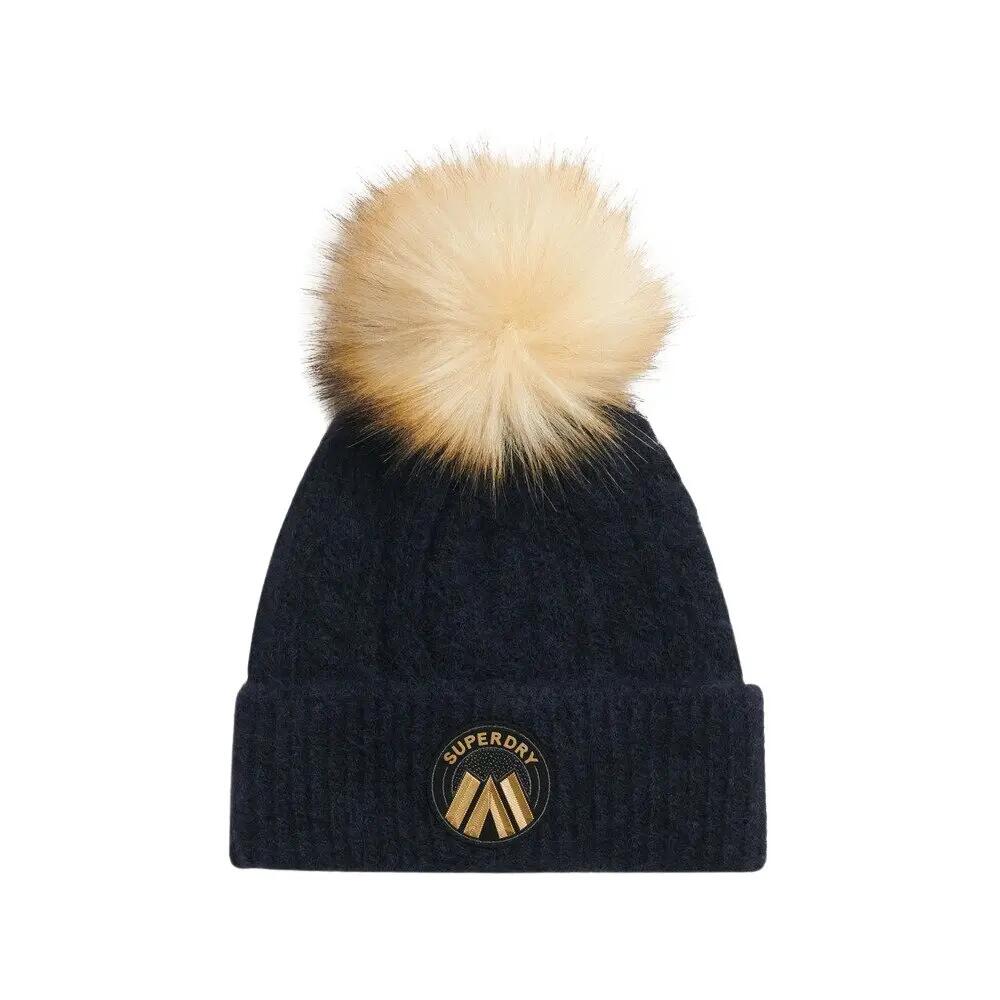 Women's cable knit beanie Superdry Luxe