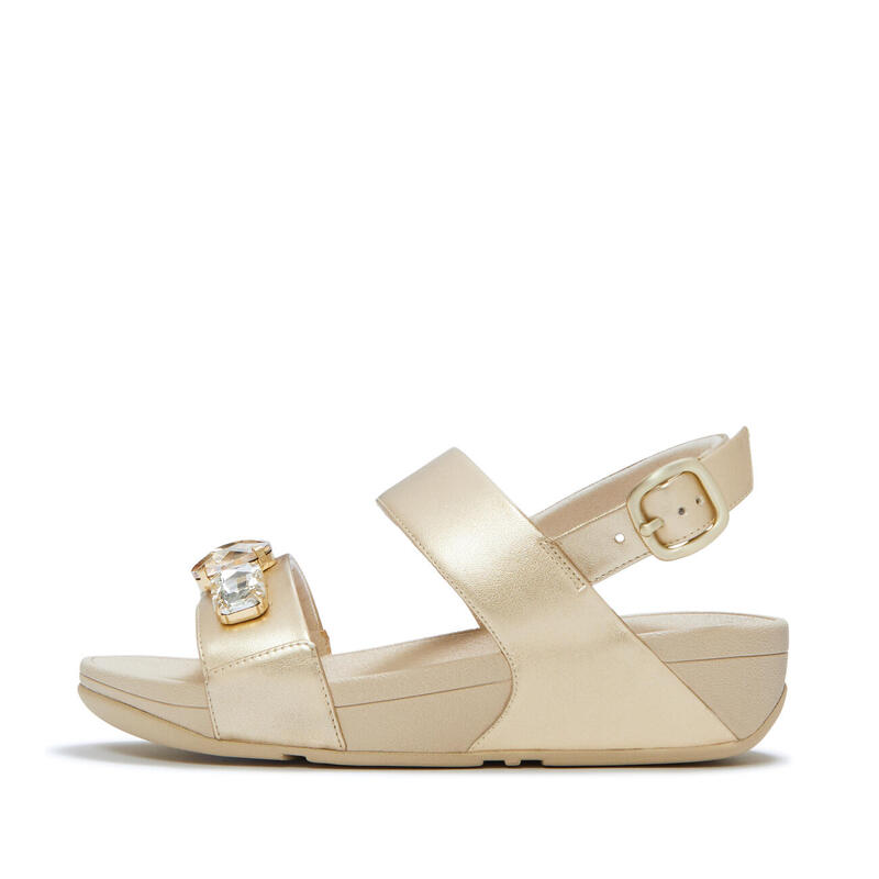 FITFLOP FitFlop Lulu Ultra-Jewel Metallic Back-Strap Sandals  PLATINO 37