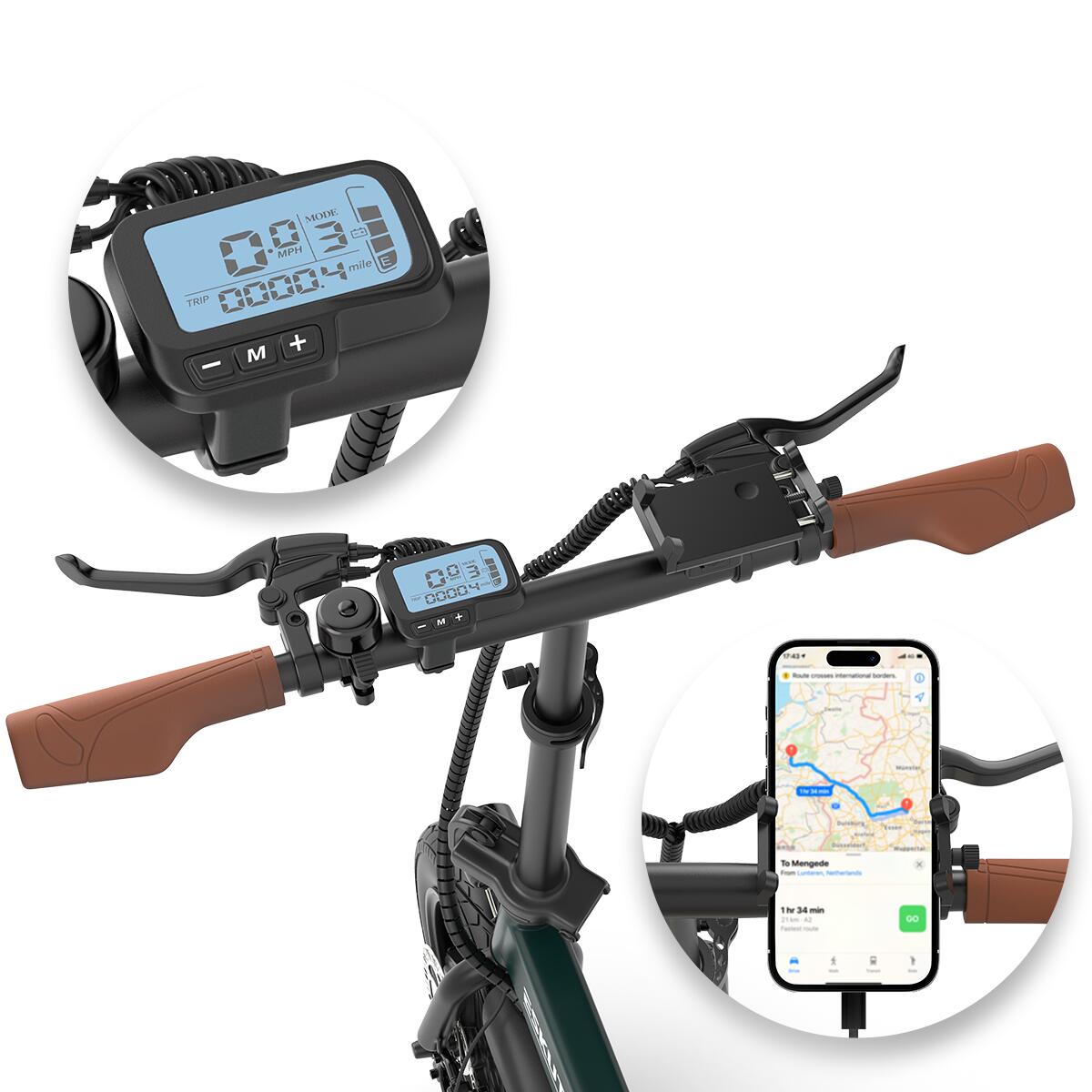 Vélo électrique urbain léger ESKUTE F200, batterie 36 V 7,8 Ah 5/7
