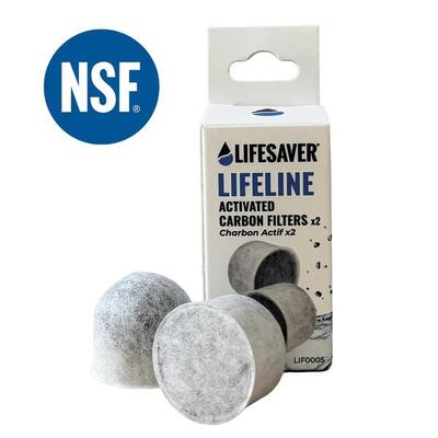 Lifesaver lifeline replacement activated carbon filters - 3-pack
