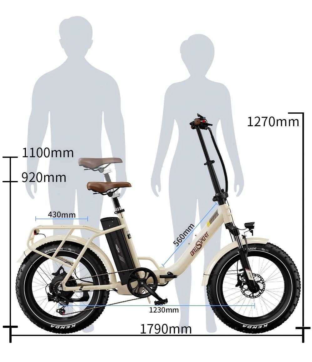 OT16 MAX – E-Bike Potente para Cidade & Off-Road, 48V 18Ah, 250W 6/7