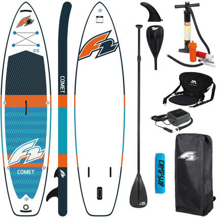 Deska Sup Pompowana F2 Comet 10'5 Blue SUPER COMBO Wiosło Bojka Siedzisko Pompka