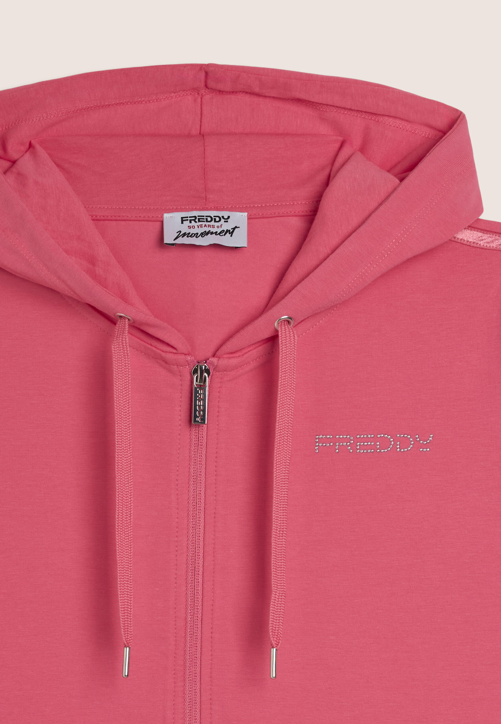 Sweatshirt met capuchon, ritssluiting en FREDDY-logo 3/3