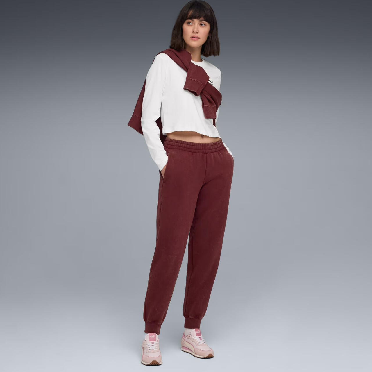 Pantalon de survêtement pour femme Puma ESS Elevated Comfort Wash 5/6