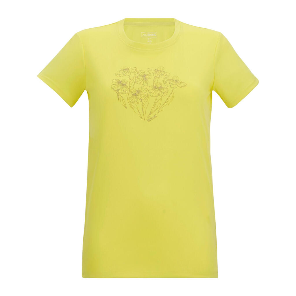 Womens/Ladies Fingal Flowers TShirt (Canary Yellow)