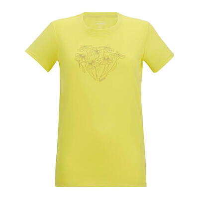 Dames fingal bloemen tshirt (kanarie geel)