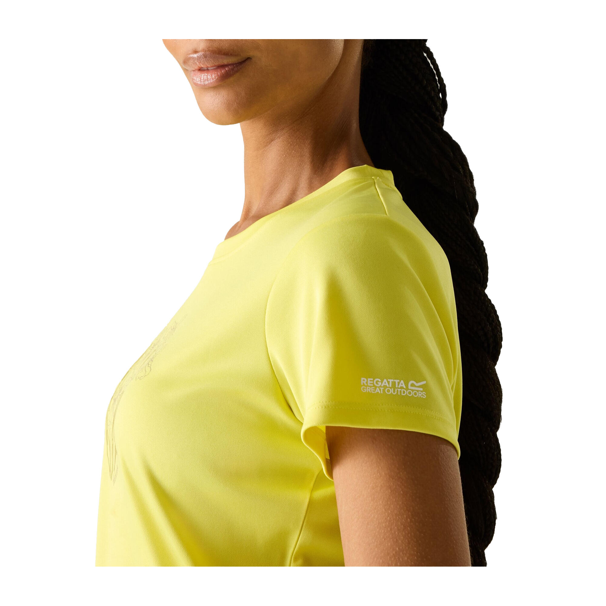 Tshirt Motif/style Fleurs FINGAL Femme (Jaune Clair) 4/5