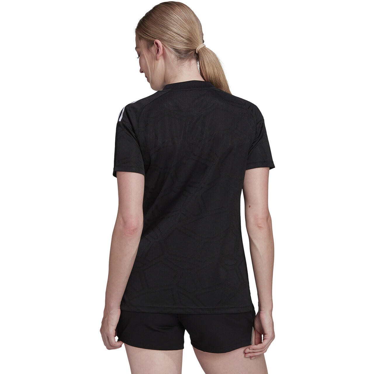 Maglia da calcio ADIDAS donna AEROREADY, maniche corte, aderente, Nero 4/7