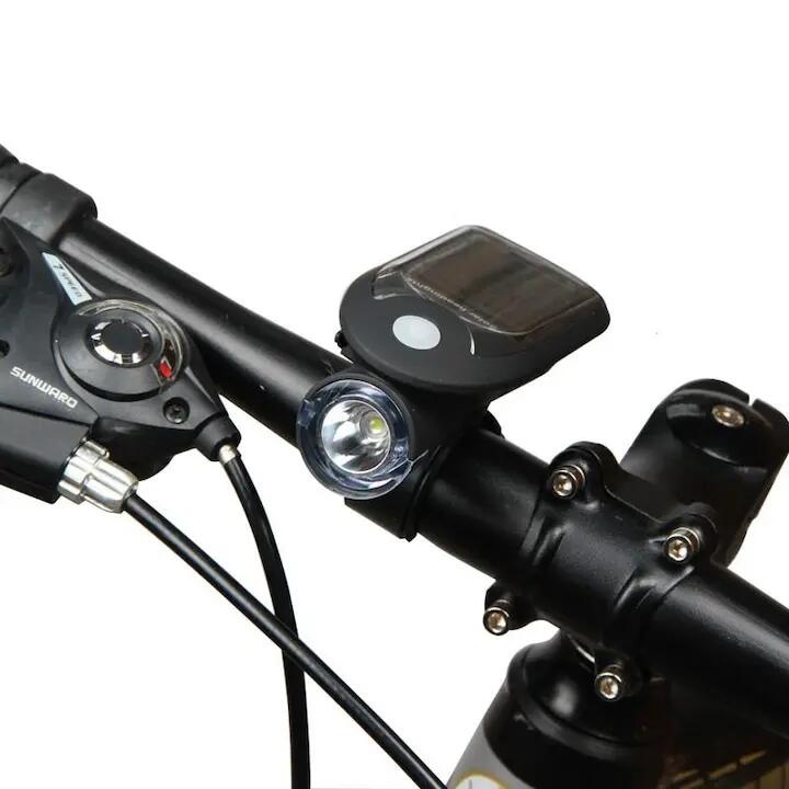 Far solar & reincarcabil USB, LED puternic, 3 moduri luminare, negru 4/7